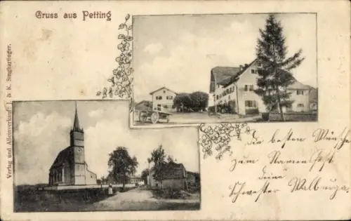 Ak Petting in Oberbayern, Kirche, Teilansicht