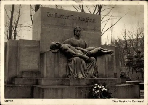 Ak Metz Moselle, Deutsches Denkmal