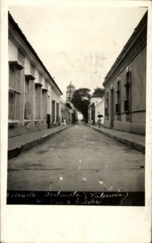 Foto Ak Valencia Stadt Spanien, Straße