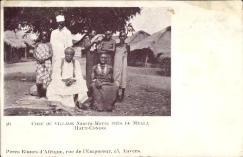 CPA Chef du Village Sanela-Maria, Mpala, Haut-Congo