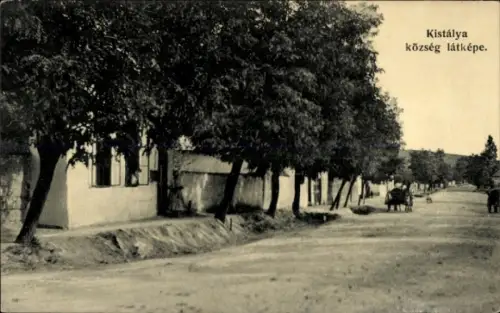 Ak Kistálya Ungarn, Dorfansicht, Straßenpartie