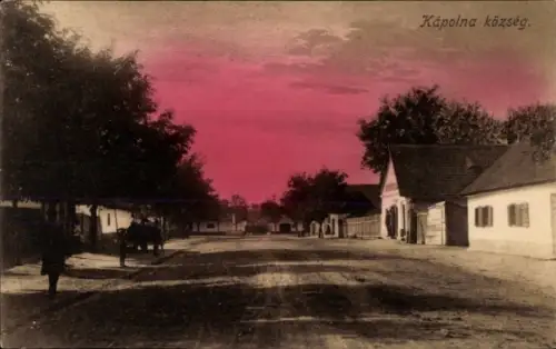 Ak Kápolna Ungarn, Straße, Häuser