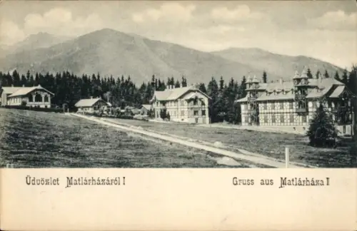 Ak Matlárháza Ungarn, Gesamtansicht, Hotels