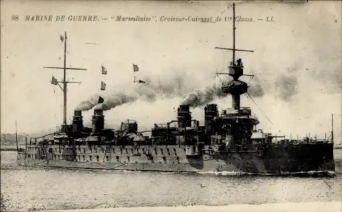 CPA Marine Militaire Francaise, Marseillaise, Croiseur-Cuirassé de 1e Glasse