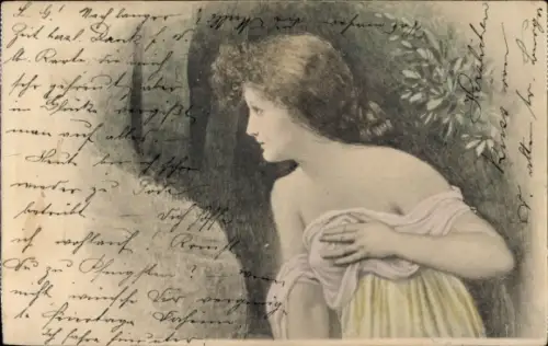 Litho Gemaltes Porträt einer Frau