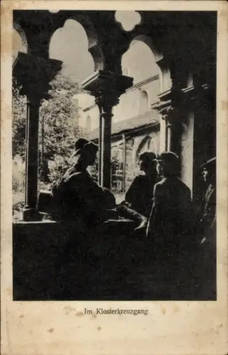 Ak Wandervogel, Im Klosterkreuzgang