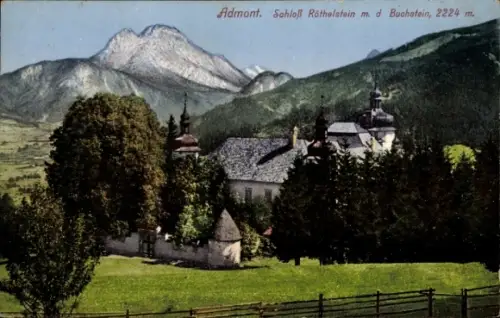 Ak Admont Gesäuse Steiermark, Schloss Röthelstein, Buchstein