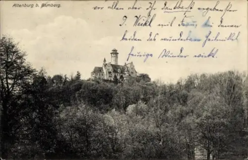 Ak Bamberg in Oberfranken, Altenburg,  Schloss, Wald, 