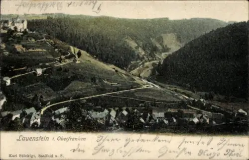 Ak Lauenstein Ludwigsstadt in Oberfranken, Gesamtansicht