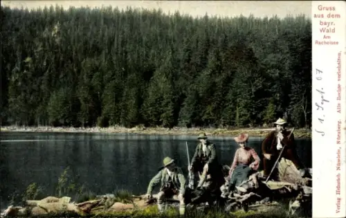 Ak Sankt Oswald Riedlhütte Niederbayern, Rachelsee