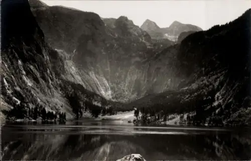 Ak Berchtesgaden in Oberbayern, Berglandschaft, See,  Cersee, Zeufelshörner