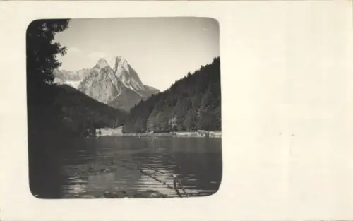Ak Garmisch Partenkirchen in Oberbayern, Rießersee, Rieser See, Waxenstein
