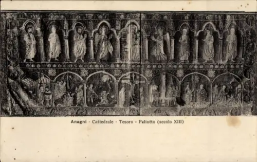 Ak Anagni Frosinone Lazio,  Kathedrale, Schatz, Paliotto, 13. Jahrhundert