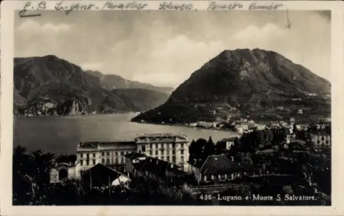 Ak Lugano Kanton Tessin Schweiz, Monte e Salvatore