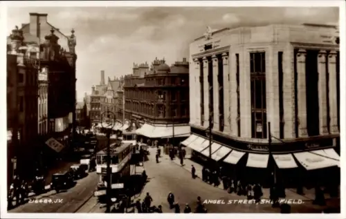 Ak Sheffield Yorkshire England, Angel Street