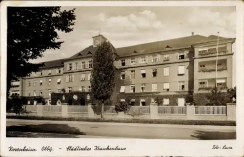 Ak Rosenheim Oberbayern, Städtisches Krankenhaus,  Foto: Lana