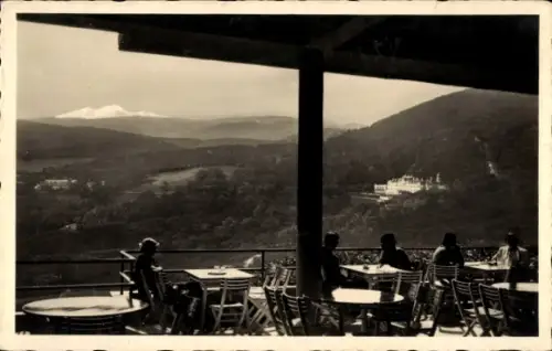 Ak Wien 19. Döbling, Blick von der Kahlenbergterrasse, Kobenzl, Schneeberg