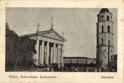 Ak Vilnius Wilna Litauen,  katholische Kathedrale, Katedra, Turm