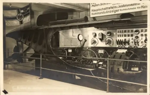 Ak Erstes deutsches U-Boot U1, Deutsches Museum