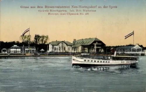Ak Berlin Köpenick, Riesenrestaurant Neu-Heringsdorf an der Spree