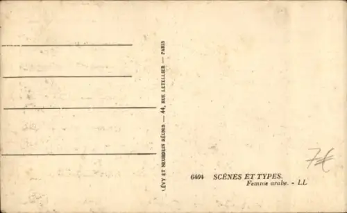 Ak Scènes et Types, Femme Arabe, Araberin, Barbusig, Erotik