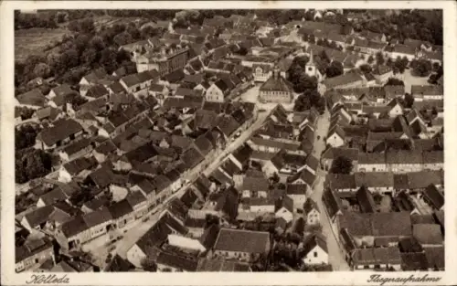 Ak Kölleda in Thüringen, Fliegeraufnahme