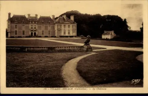 Ak Villers Bocage Calvados, Schloss