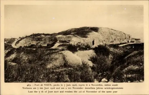 Ak Faux Fresnay Marne, Blick auf das Fort, Verloren und gewonnen