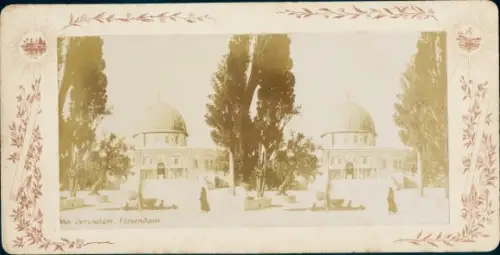 Stereo Foto Jerusalem Israel, Felsendom