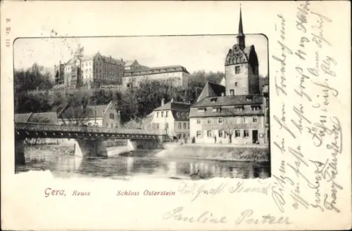 Ak Gera in Thüringen, Schloss Osterstein