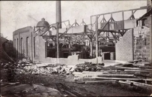 Ak Chemnitz in Sachsen, Heizhäuser, Sturmkatastrophe 1916,