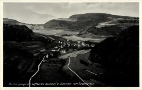 Ak Auendorf Bad Ditzenbach in Württemberg, Luftkurort Auendorf, Göppingen, vom Flugzeug aus, Land