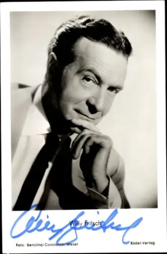 Ak Schauspieler Willy Fritsch, Portrait, Autogramm