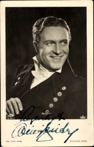 Ak Schauspieler Willy Fritsch, Portrait, Autogramm