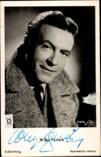 Ak Schauspieler Willy Fritsch, Portrait, Mantel