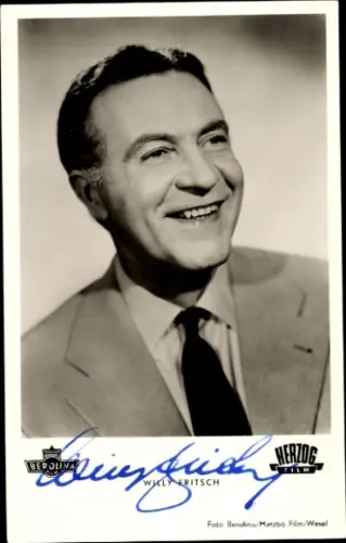 Ak Schauspieler Willy Fritsch, Portrait, Autogramm
