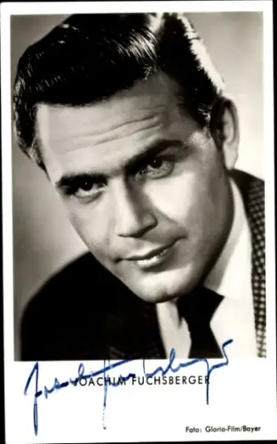 Ak Schauspieler Joachim Fuchsberger, Portrait, Gloria Film, Autogramm
