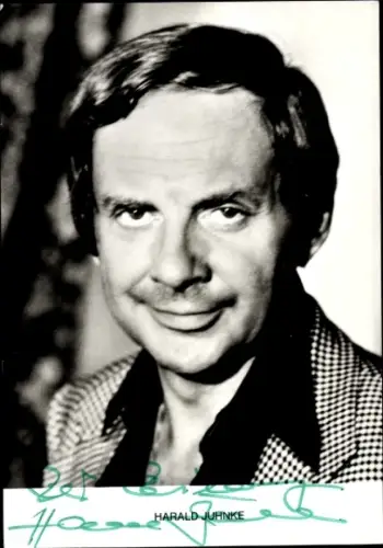 Ak Schauspieler und Sänger Harald Juhnke, Portrait, Autogramm