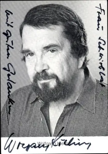 Autogrammkarte Schauspieler Wolfgang Kieling, Portrait, Autogramm