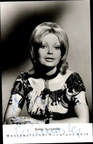 Ak Schauspielerin Sonja Kurowsky, Portrait, Autogramm, WDR
