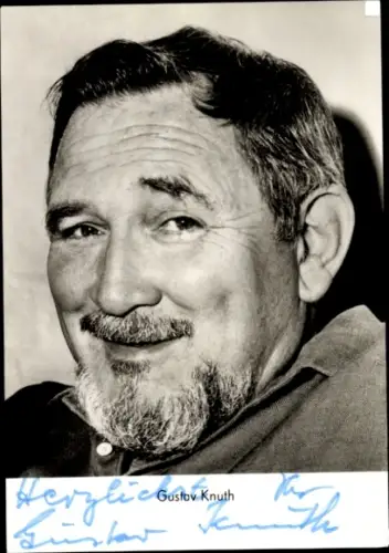 Ak Schauspieler Gustav Knuth, Portrait, Autogramm