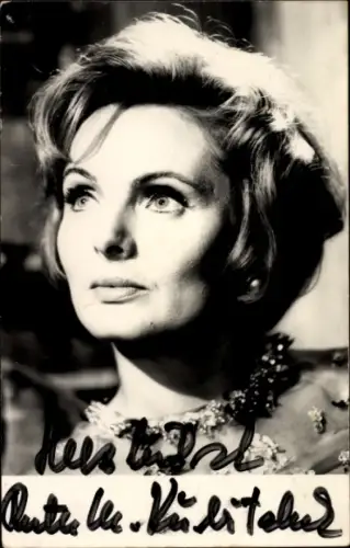Foto Schauspielerin Ruth Maria Kubitschek, Portrait, Autogramm