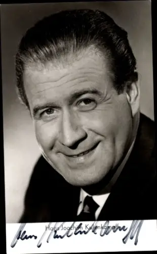 Ak Schauspieler und Moderator Hans Joachim Kulenkampff, Portrait, Autogramm