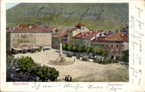 Ak Gries Bozen Bolzano Südtirol, Johannesplatz