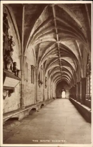 Ak City of Westminster London England, Südlicher Kreuzgang, 13. und 14. Jahrhundert, Mönche, Klos