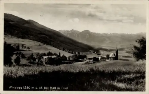 Ak Hall in Tirol, Teilansicht mit Windegg