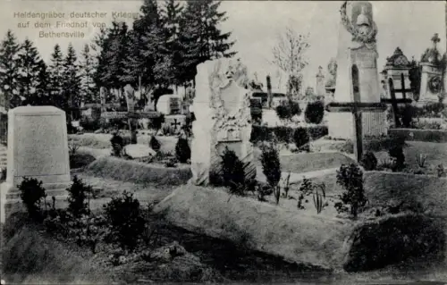 Ak Heldengräber deutscher Krieger auf dem Friedhof von Bethensville