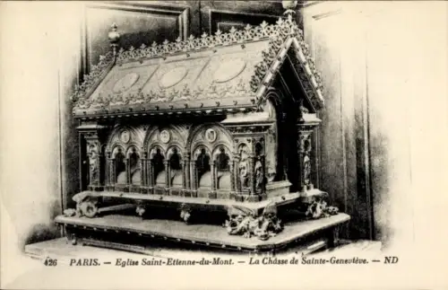 Ak Paris, Das Heiligtum der Heiligen Genevieve inder Kirche Saint-Étienne-du-Mont