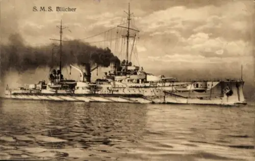 Ak Deutsches Kriegsschiff, SMS Blücher, Panzerkreuzer, Kaiserliche Marine
