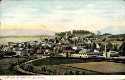 Ak Mieroszów Friedland Bezirk Breslau Niederschlesien, Gesamtansicht